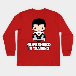 Superhero in Training Kawaii Boy Kids Long Sleeve T-Shirt